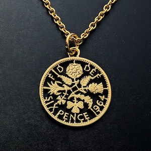 Sixpence (1953-1967) - Cut Out Coin Necklace