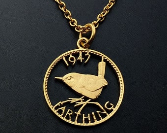 Wren Farthing (1937-1955) - Cut Out Coin Necklace