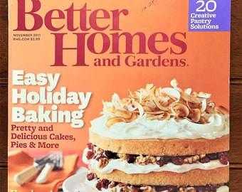 Vintage Better Homes and Gardens Magazine 'Easy Holiday Baking' 2011