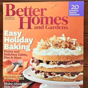 Vintage Better Homes and Gardens Magazine &#39;Easy Holiday Baking&#39; 2011