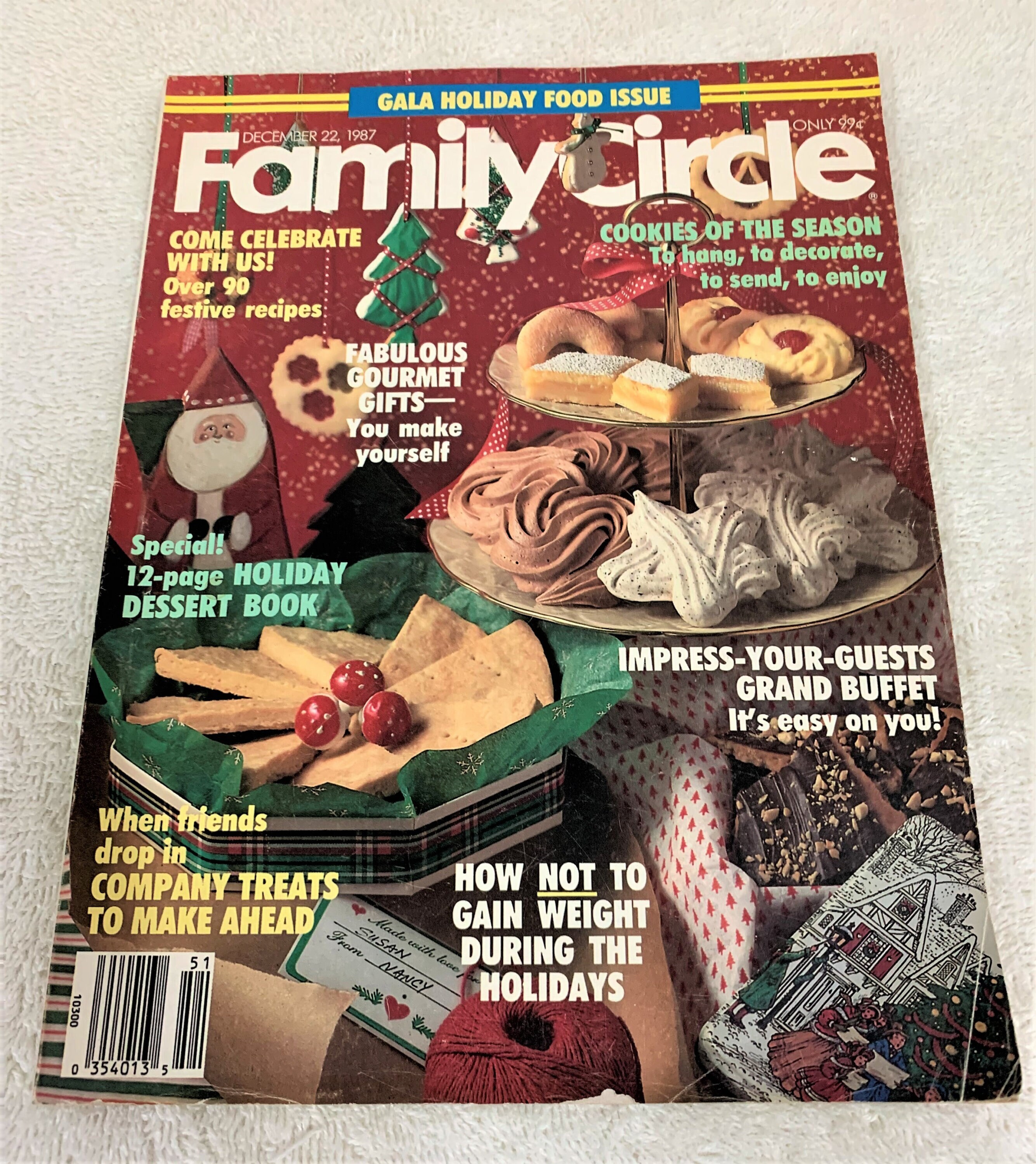 Vintage Family Circle Magazine December 1987 Gala Holiday Food Issue Etsy