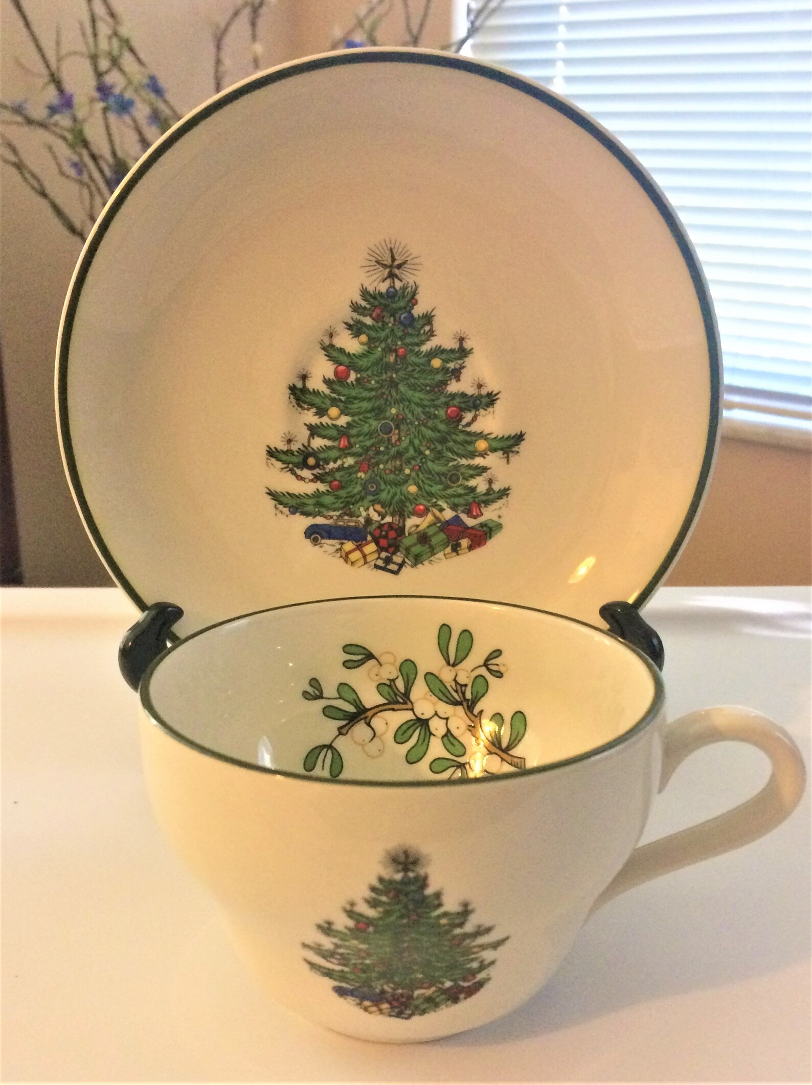 Cuthbertson Original Christmas Tree Cup and Saucer Made in Etsy