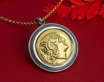 Colgante de Alejandro Magno, colgante de moneda de doble cara