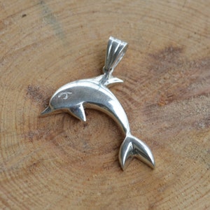 Silver Dolphin Pendant,Sterling Silver Dolphin,Greek pendant, Greek jewelry,apollos symbol,delos dolfin,poseidon symbol