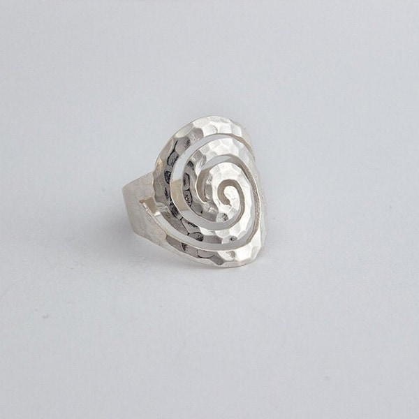 Silber Kreis des Lebens Ring, Silber Spiral Ring, Silber griechischer Ring, traditioneller griechischer Ring