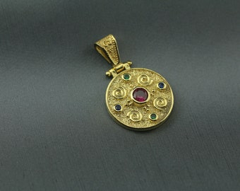 Byzantine silver pendant