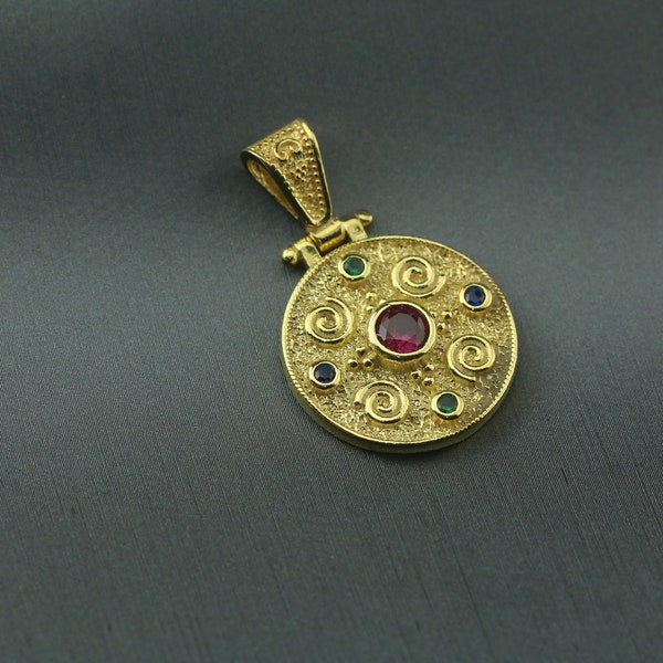 Byzantine silver pendant