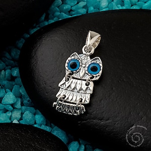 Owl Silver Pendant, Sterling Silver Pendant, Owl, Wisdom Symbol, Eule Anhänger