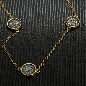 Phaistos Disc Sterling Silver Necklace, Greek Necklace, Silver Disc Necklace, Minoan Jewelry, Handmade Greek Jewelry, Phaistos Scheibe