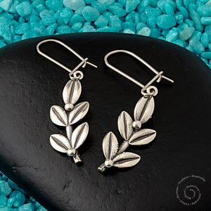 Olive Branch Earrings, Sterling Silver Earrings, Olive tree branch earrings, Greek Jewelry, Silber Olivenzweig,olive leaf earrings,