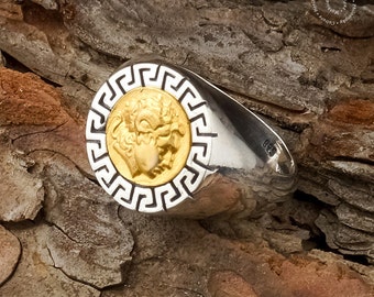 Great Alexander - Meander Silver Ring, Greek Key, Alexander the Great, Sterling Silver Ring, Greek Jewelry