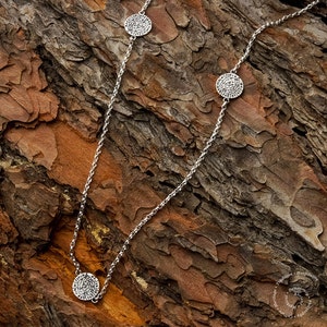 Phaistos Disc Sterling Silver Necklace, Greek Necklace, Silver Disc Necklace, Minoan Jewelry, Handmade Greek Jewelry, Phaistos Scheibe