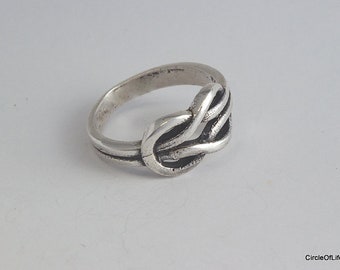 Hercules Knot Silver Ring,Sailors Knot Silver Ring