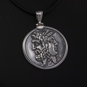 Janus Silver Pendant, Roman God , Ianos