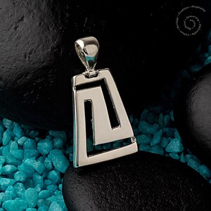 Meander Pendant, Sterling silver meander pendant, silver jewelry, silver pendant, greek jewelry, greek key pendant