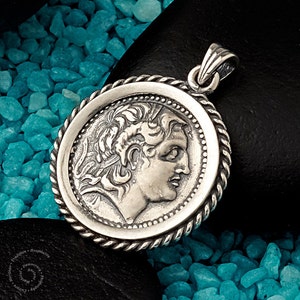 Great Alexander Pendant, Ancient Greek Coin, Double Sided Coin Pendant, Ancient Greek "Tetradrachmon"