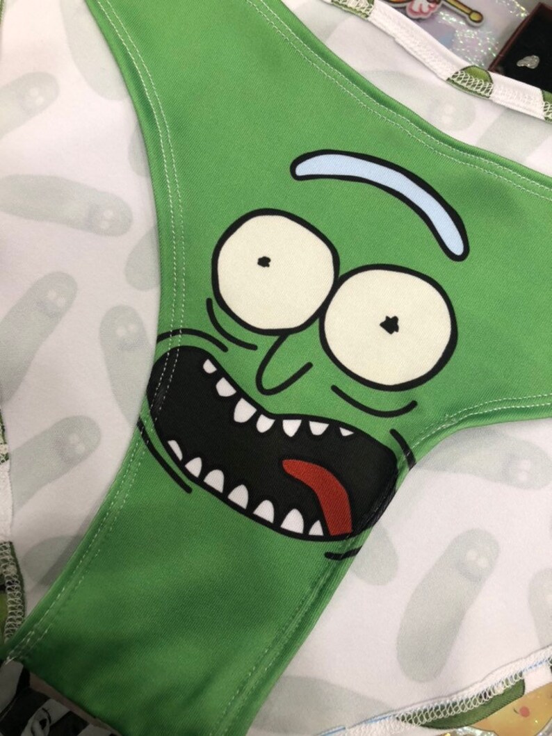 pickle rick panties bikini brief custom underwear rick and morty tvshow cartoon geek skin panties printed