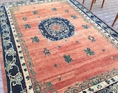 vintage rug 10.8 x7.8,feet,oushak rug,turkish rug,area rug.bohemian rug,turkısh carpet,handwoven rug,antique wool rug.floor rug,home decor