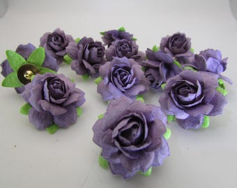 Purple Rose Push Pins: Floral Thumbtacks for Home or Office (Set of 12)