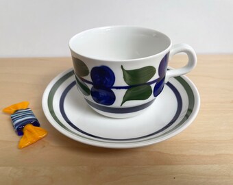 Rörstrand Irene coffee cup and saucer, made in Sweden, Rorstrand Irene