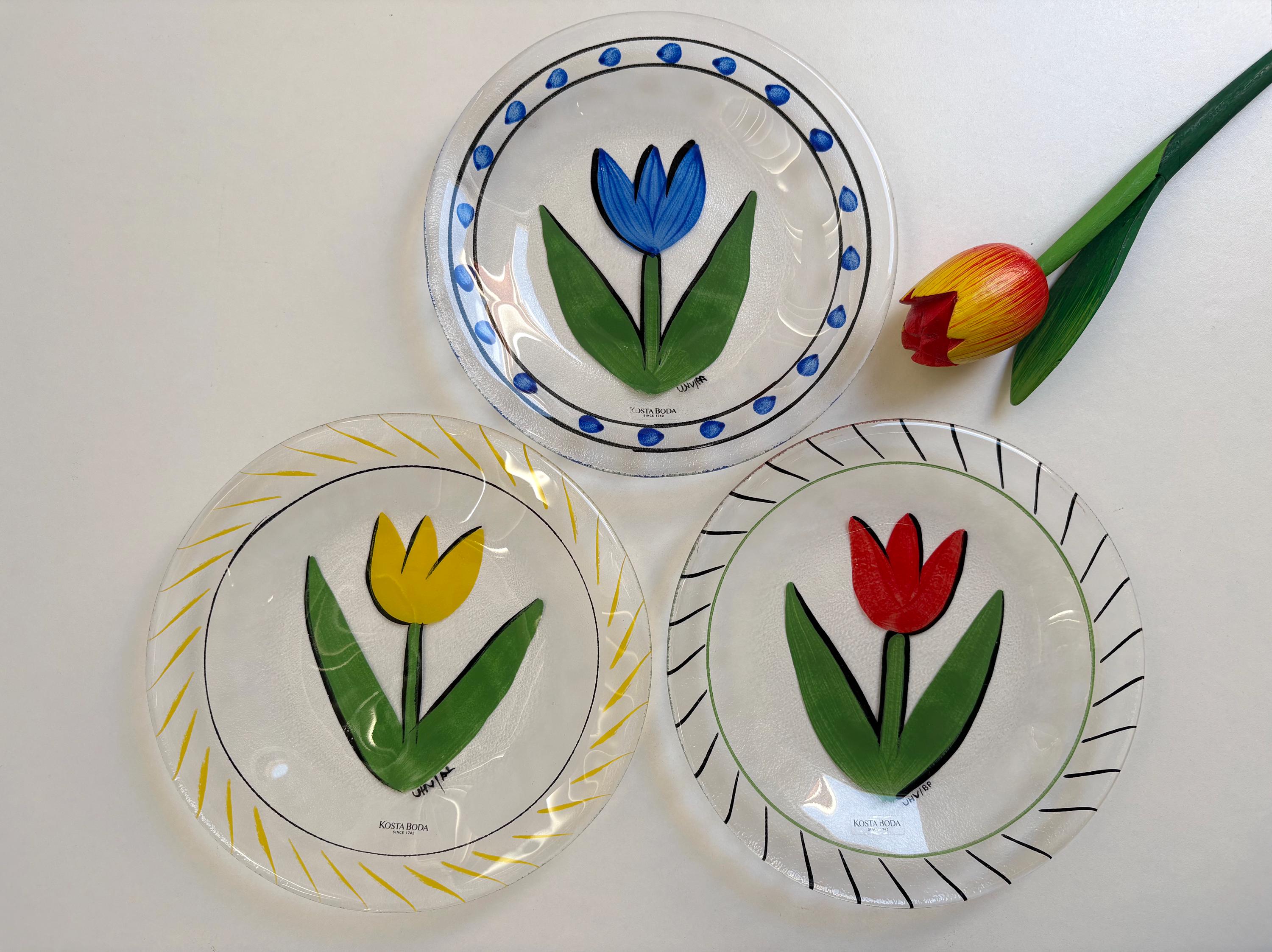 Kosta Boda Tulip Plates - Etsy