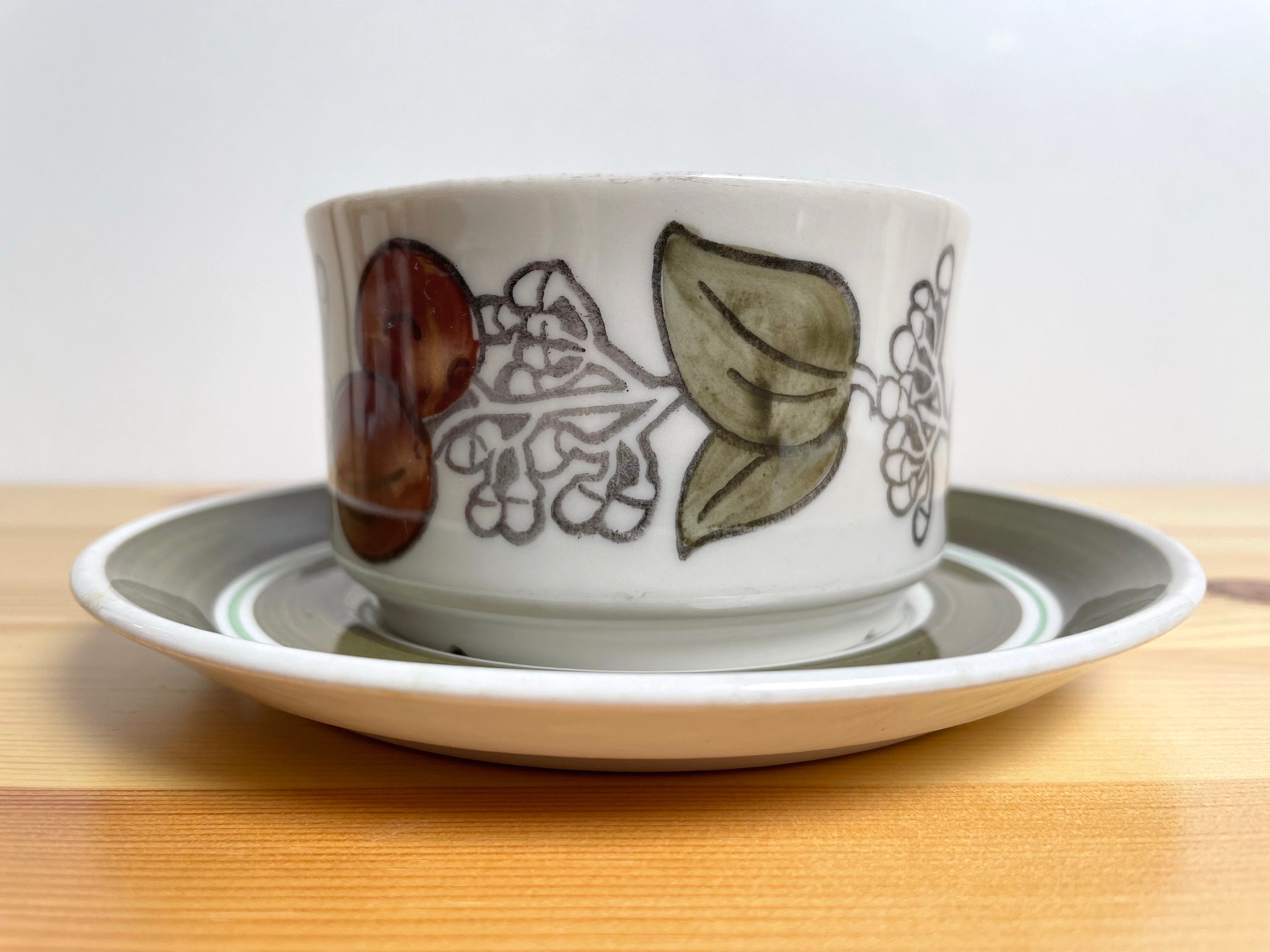 Gefle Julia Tea Cup With Saucer, Designed by Jackie Lynd, Made in 