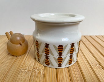 Vasetto per miele Arabia Pomona con coperchio, disegnato da Raija Uosikkinen/Ulla Procopé, prodotto in Finlandia