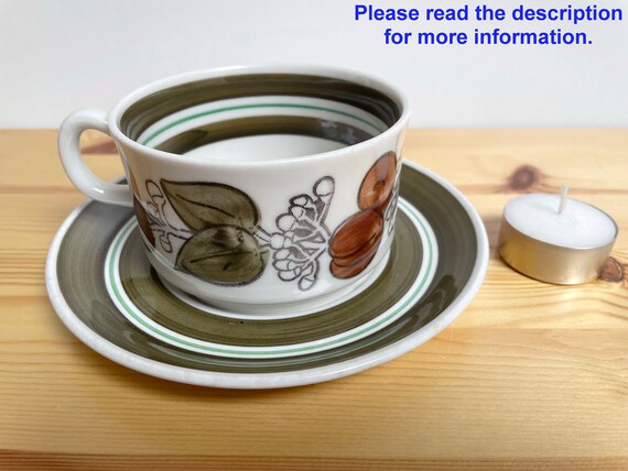 Gefle Julia Tea Cup With Saucer, Designed by Jackie Lynd, Made in 