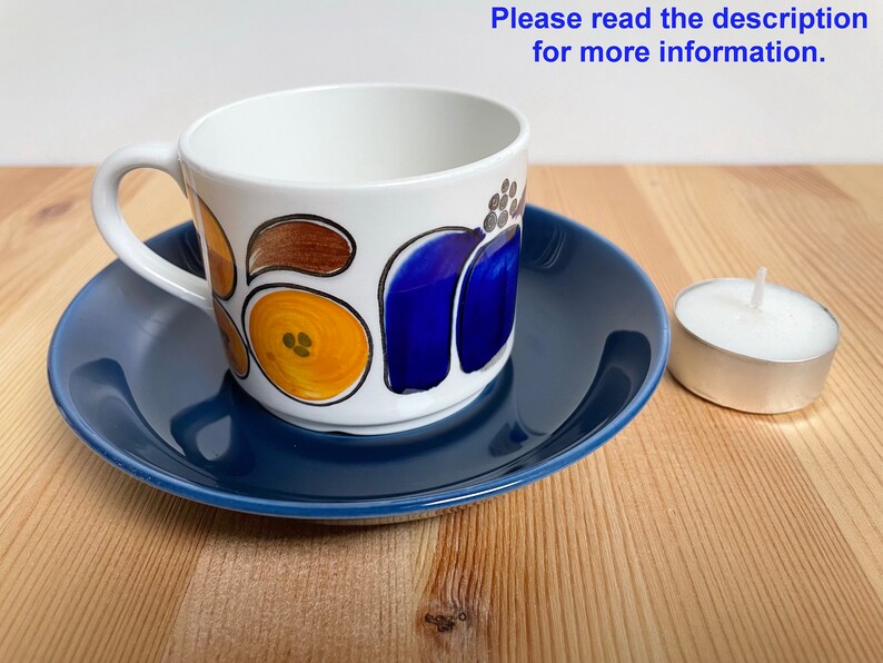 Rörstrand Karneval DM Model Coffee Cup / Tea Cup With Blue Etsy