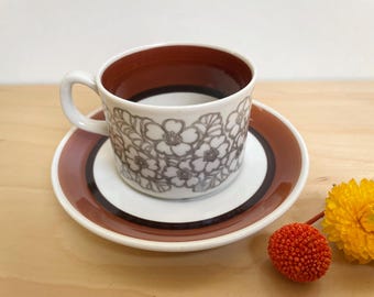 ゲフレ・スウェーデンのヴィンテージコーヒーカップ、ソーサー