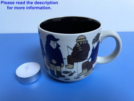ARABIA リタリ Ritari　19cmボウル1客 ロゴ有 北欧ヴィンテージ Arabia Rare Ritari Kalamiehet Large Mug, Designed by Raija