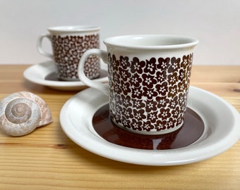 Arabia Sinilehti Large Tea Cup and Saucer, Designed by Arabia Sinilehti Large Tea Cup and Saucer, Designed by