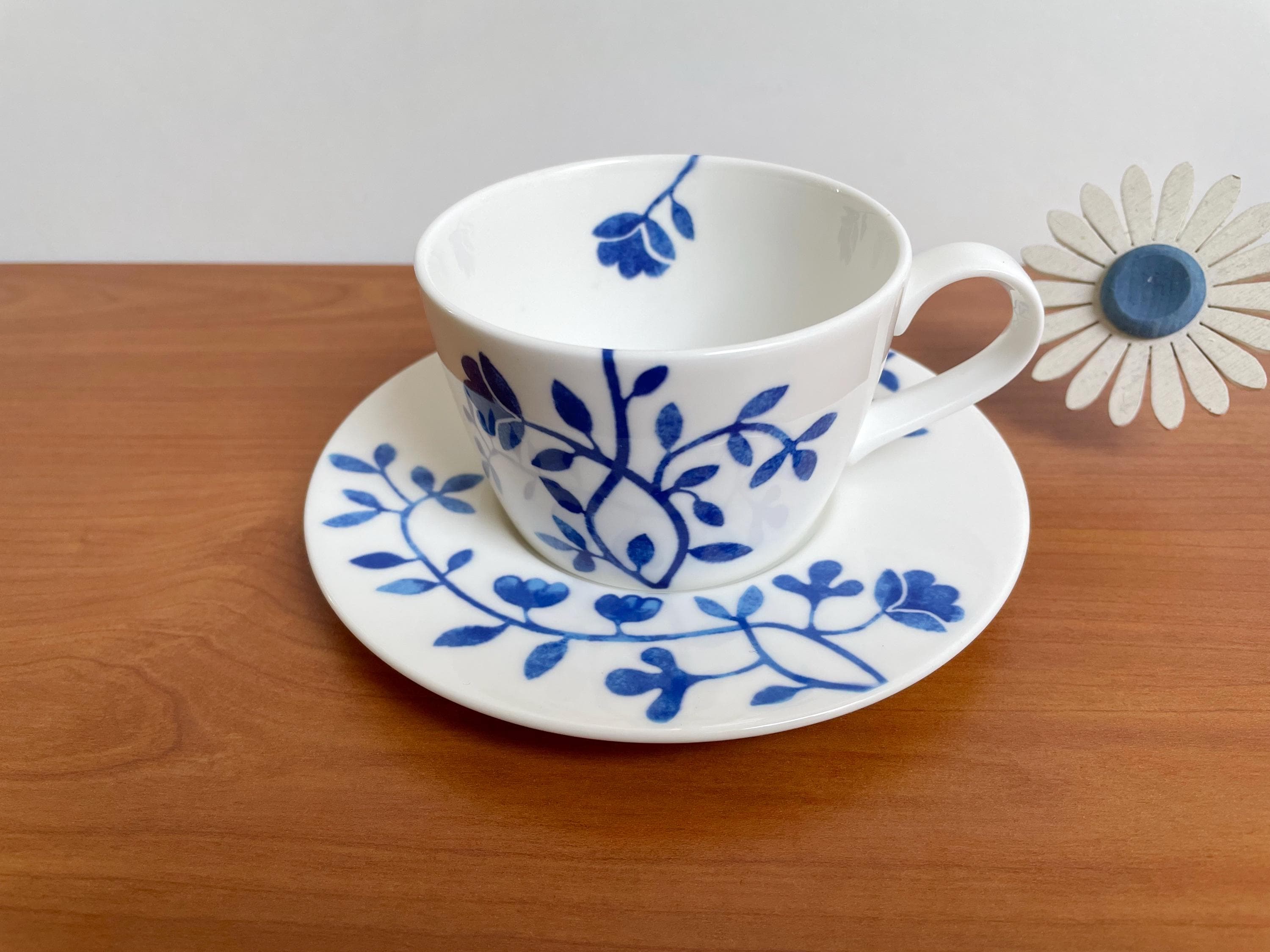 Rörstrand Pergola Coffee Cup / Tea Cup and Saucer, Made in Sweden  