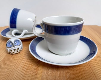 Rörstrand Koka coffee cup and saucer made in Sweden, Rorstrand Koka