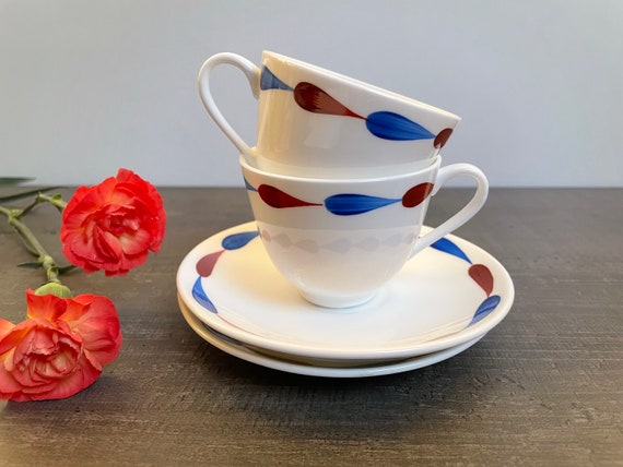 Grande Tasse à Café Ou à Thé Soucoupe En Céramique Verte Tamegroute Vintage Crafts