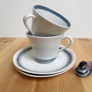 Rörstrand Troja coffee cup and saucer, designed by Marianne Westman, made in Sweden, Rorstrand Troja