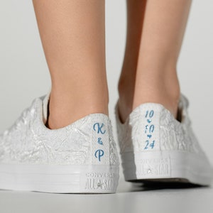 REBAJAS: Converse marfil para boda, zapatos Converse personalizados para novia, zapatos de novia personalizados para boda.