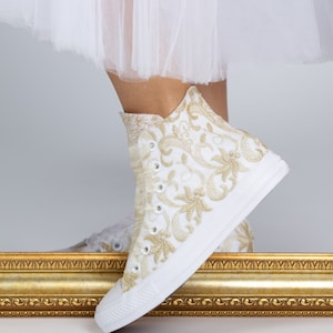 Gold lace converse Etsy M xico