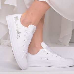 personalised converse wedding shoes