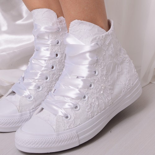 wedding high top sneakers