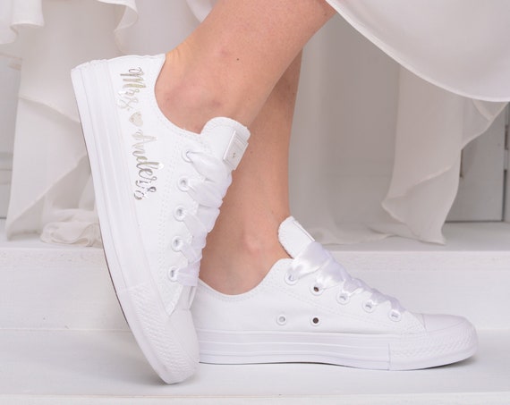 personalized converse wedding shoes