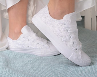 converse white laces