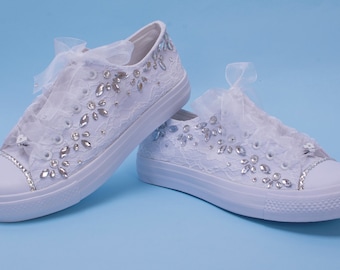 bling wedding trainers