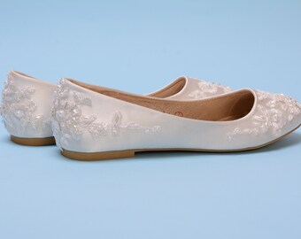 ivory flat shoes