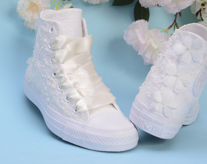 lace converse for wedding