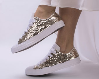 sequin tennis shoes