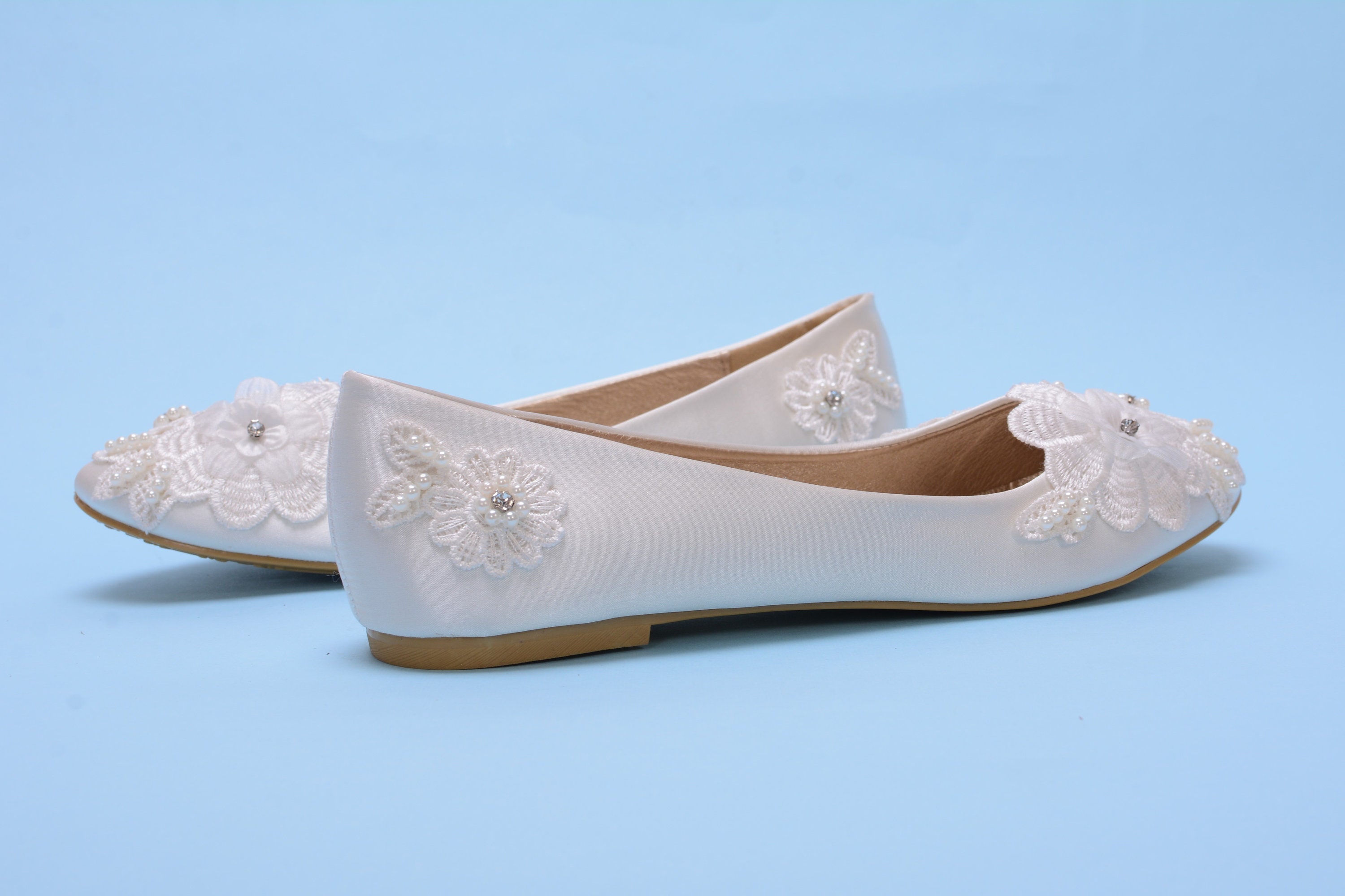 bridal shoes flats ivory