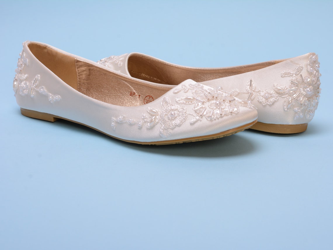 ivory flats for bride