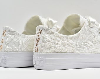 VENTE mariage mariée Converse, chaussures Converse personnalisées pour la mariée, mariée personnalisée pour mariage