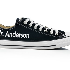 Personalized Groom Converse, Man Wedding Sneakers, Men Converse, Man Wedding Shoes, Custom Groomsman Sneaker, Groom Trainers With Name image 9